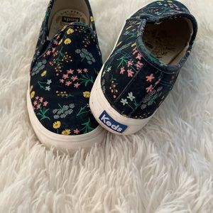 Keds Rifle paper canvas slip ons size 8